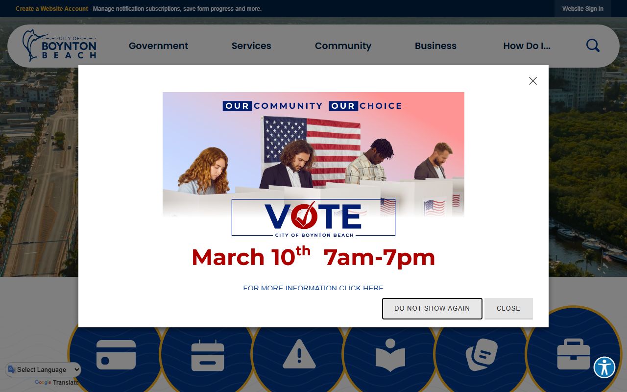 Boynton Beach official city website homepage for people search