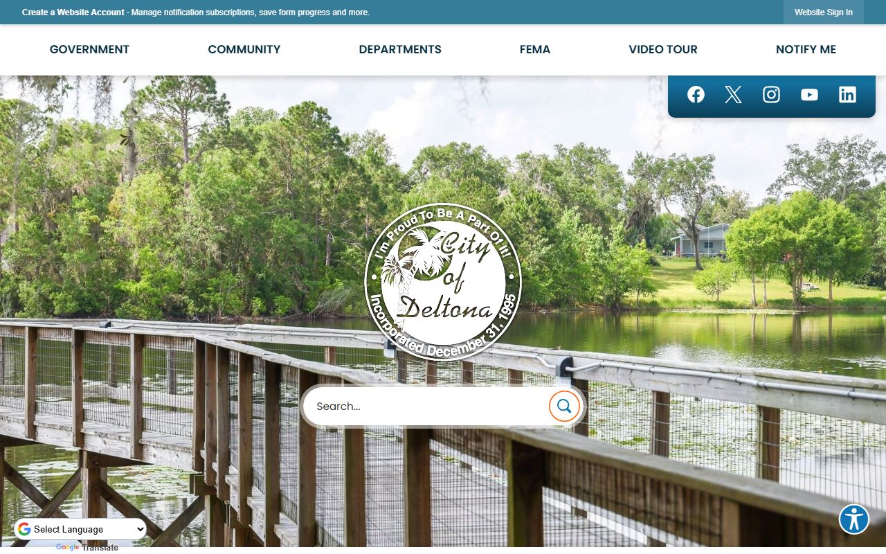 City of Deltona official website homepage for people search
