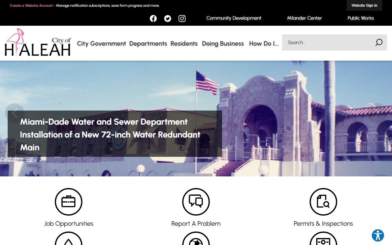 City of Hialeah official website for people search