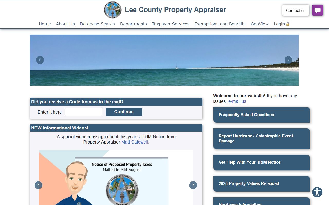 Lee County Property Appraiser search tool for Lehigh Acres property records