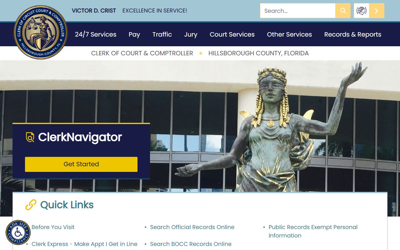 Hillsborough County Clerk of Court search portal for Riverview people search