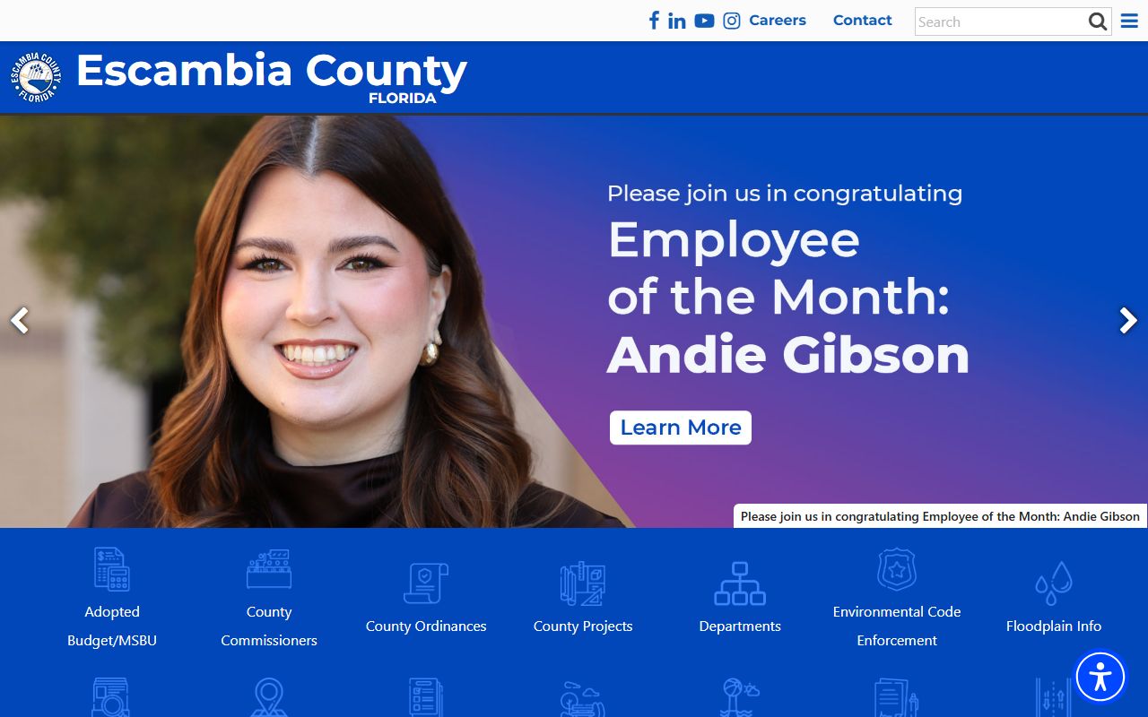 Escambia County official government website for people search records