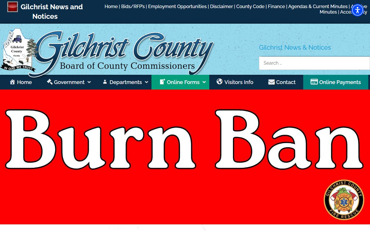 Gilchrist County Florida official government website for people search records