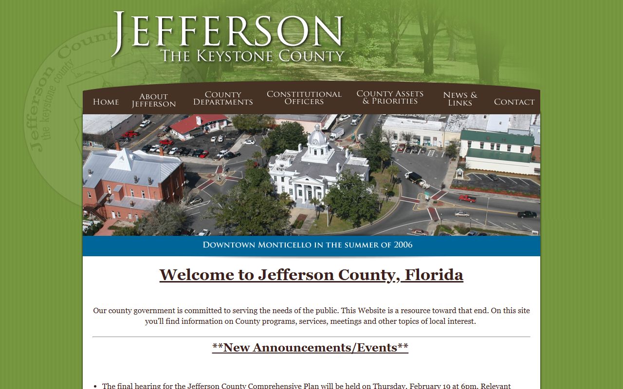 Jefferson County Florida official government website for people search