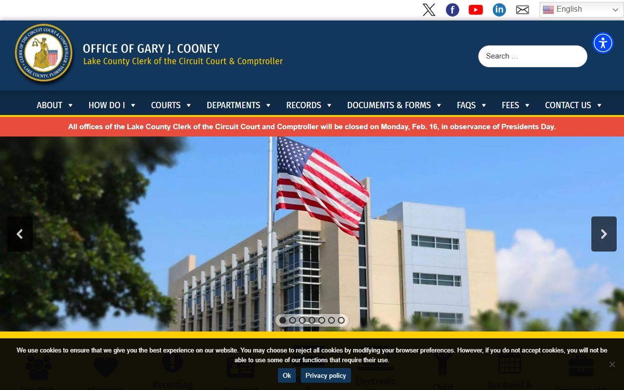 Lake County Clerk of Circuit Court website for searching people records