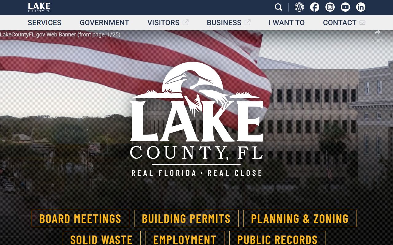Lake County Florida official government website for people search records access