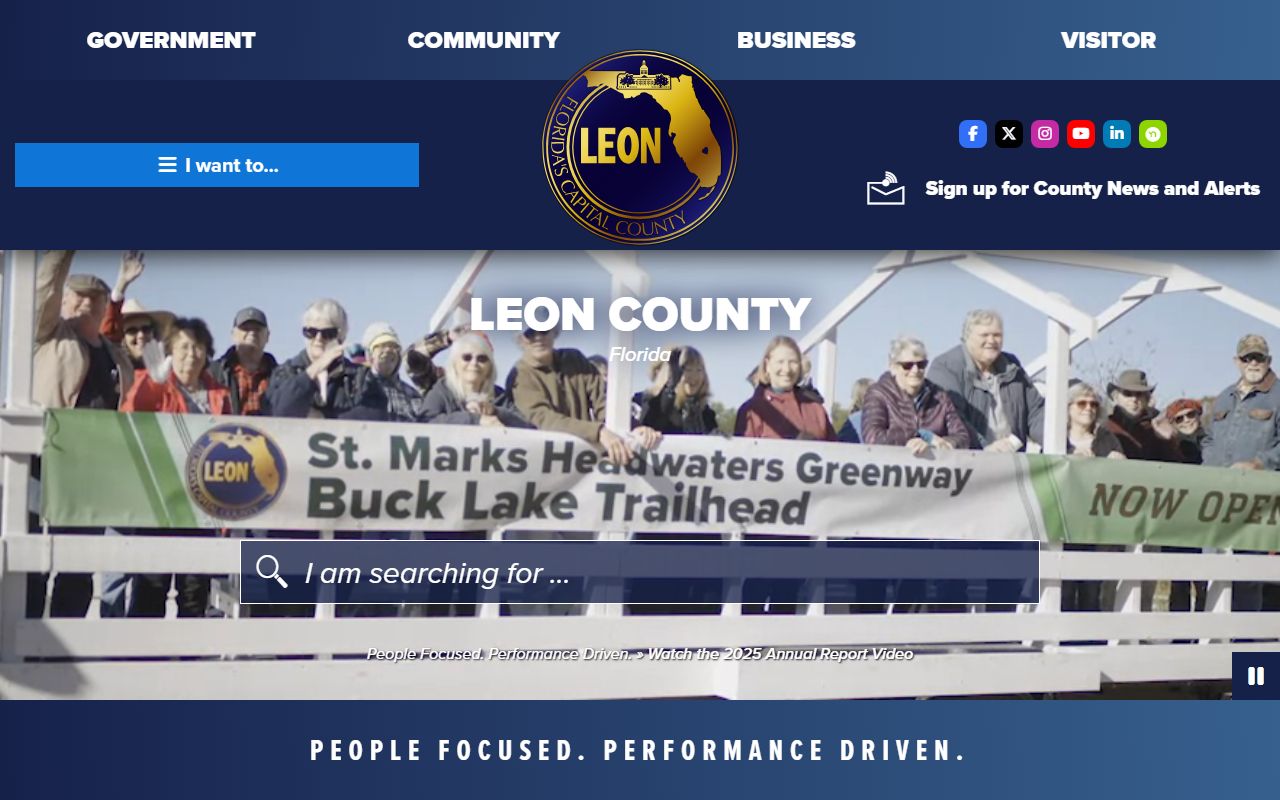 Leon County official government website for people search records
