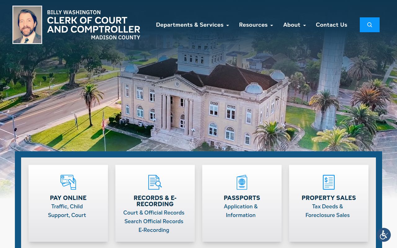 Madison County Clerk of Court website for people search records