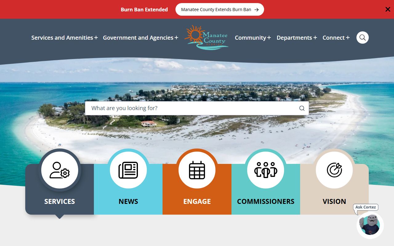 Manatee County official government website for people search records