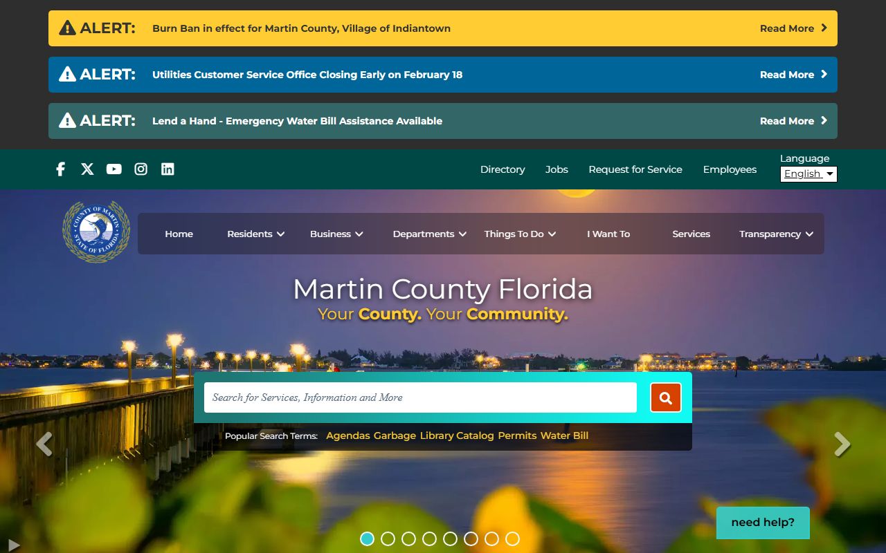 Martin County official government website for people search records