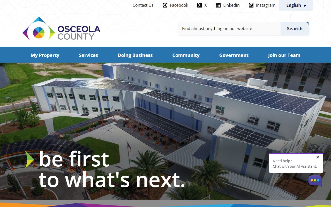 Osceola County Florida official government website homepage