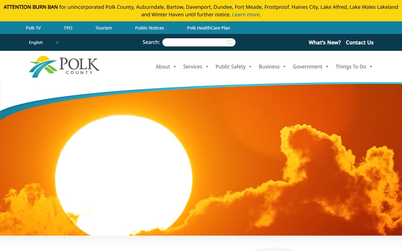 Polk County official government website for people search