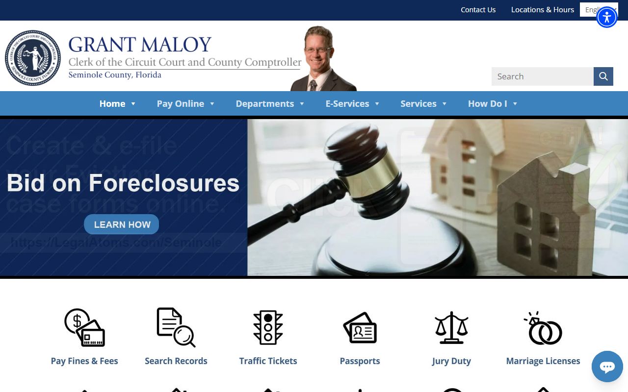 Seminole County Clerk of Court website for people search records
