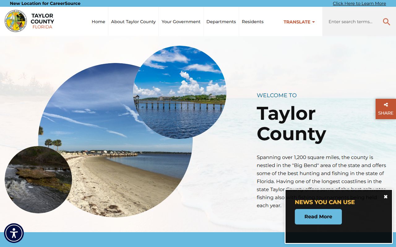 Taylor County official government website for people search