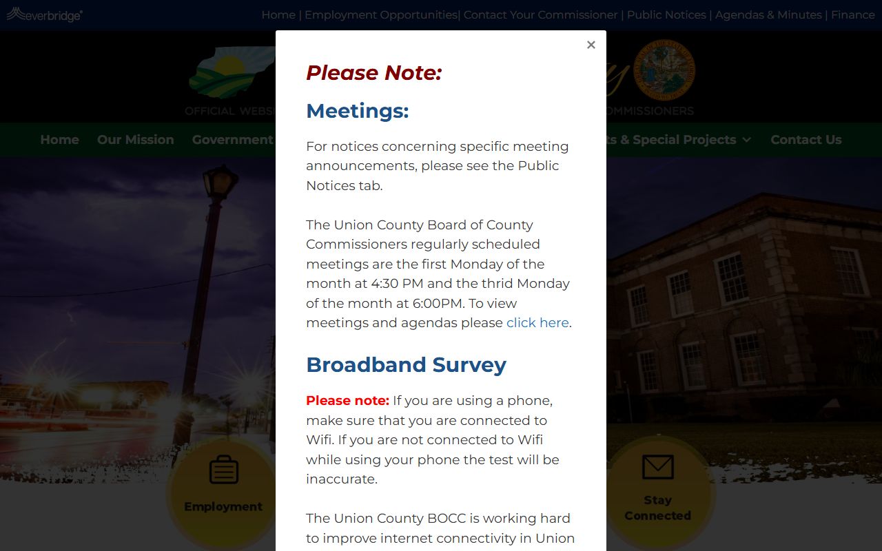 Union County official website for people search records
